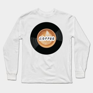 Vinyl - Coffee (Charges me up) Charging battery Long Sleeve T-Shirt